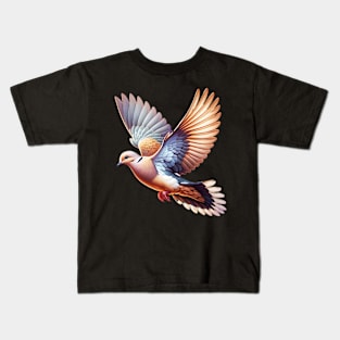 Flying Mourning Dove Kids T-Shirt